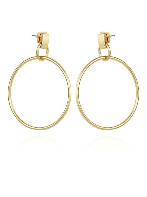 Золотистые серьги-кольца Vince Camuto