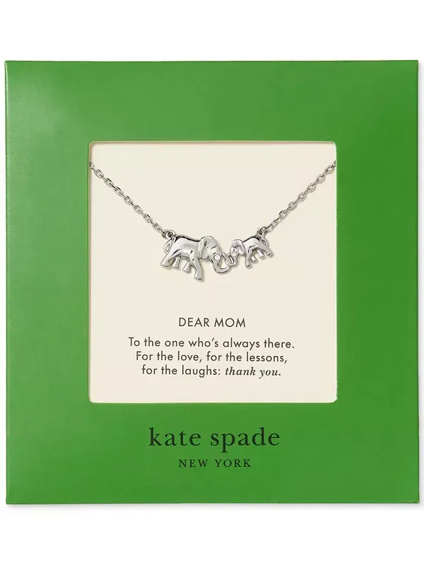 Кулон с кубическим цирконием «Дорогая мама» Kate Spade New York — изображение 3 из 4, оттенок серебряный