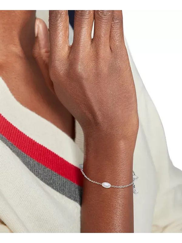 Браслет с подвеской из кристалла Tommy Hilfiger — изображение 2 из 4, оттенок серебряный