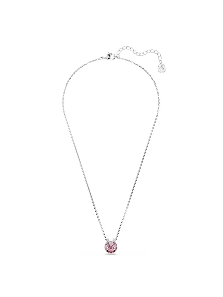 Колье Bella с металлическим V-образным кулоном Swarovski — изображение 4 из 7, оттенок розовый