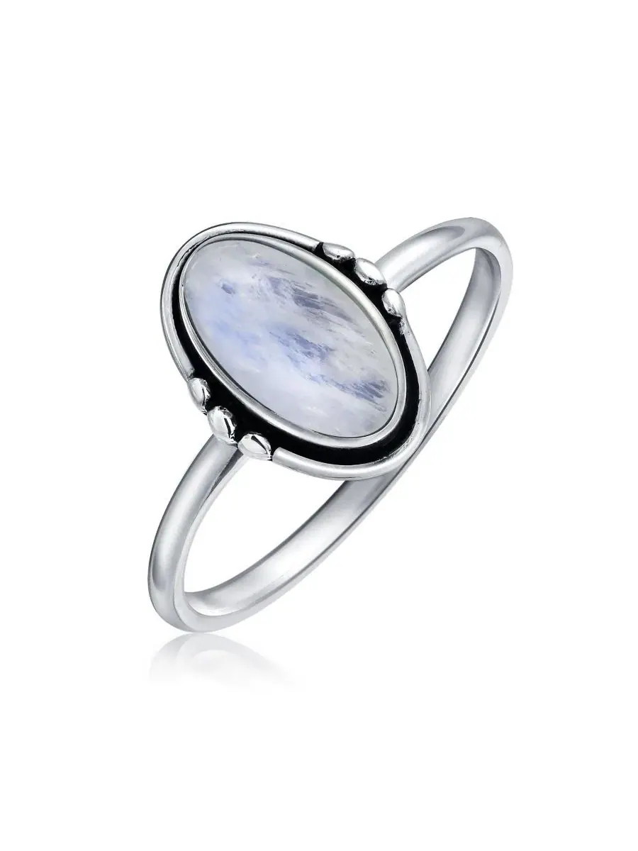 Кольцо с овальным кабошоном, модель Dainty Bezel Set Bling Jewelry