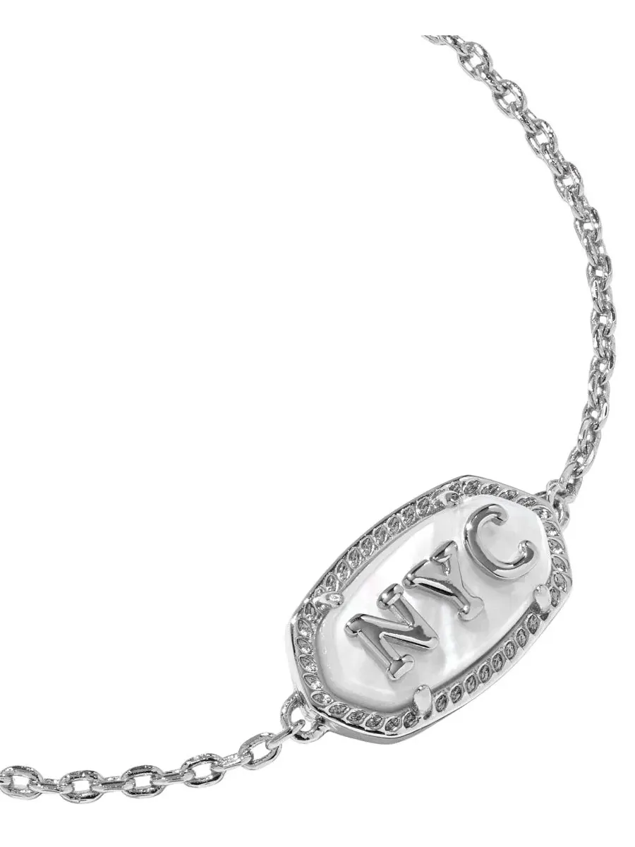 Браслет с подвеской Нью-Йорк и жемчужными бусинами Kendra Scott — изображение 2 из 4, оттенок серебряный
