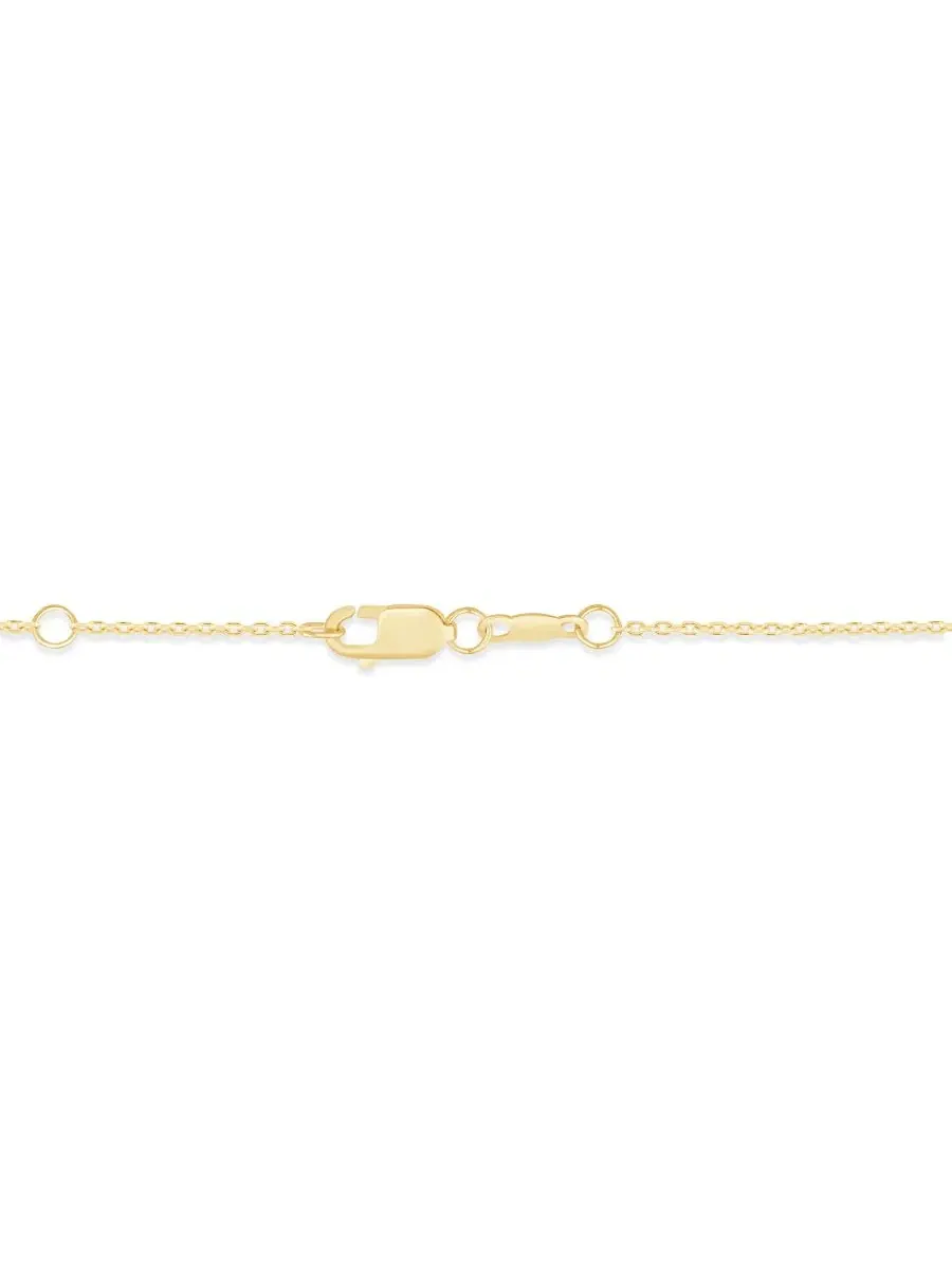 Колье с бриллиантами лабораторного выращивания (2 ct. t.w.) в 14k желтом золоте — изображение 2 из 5