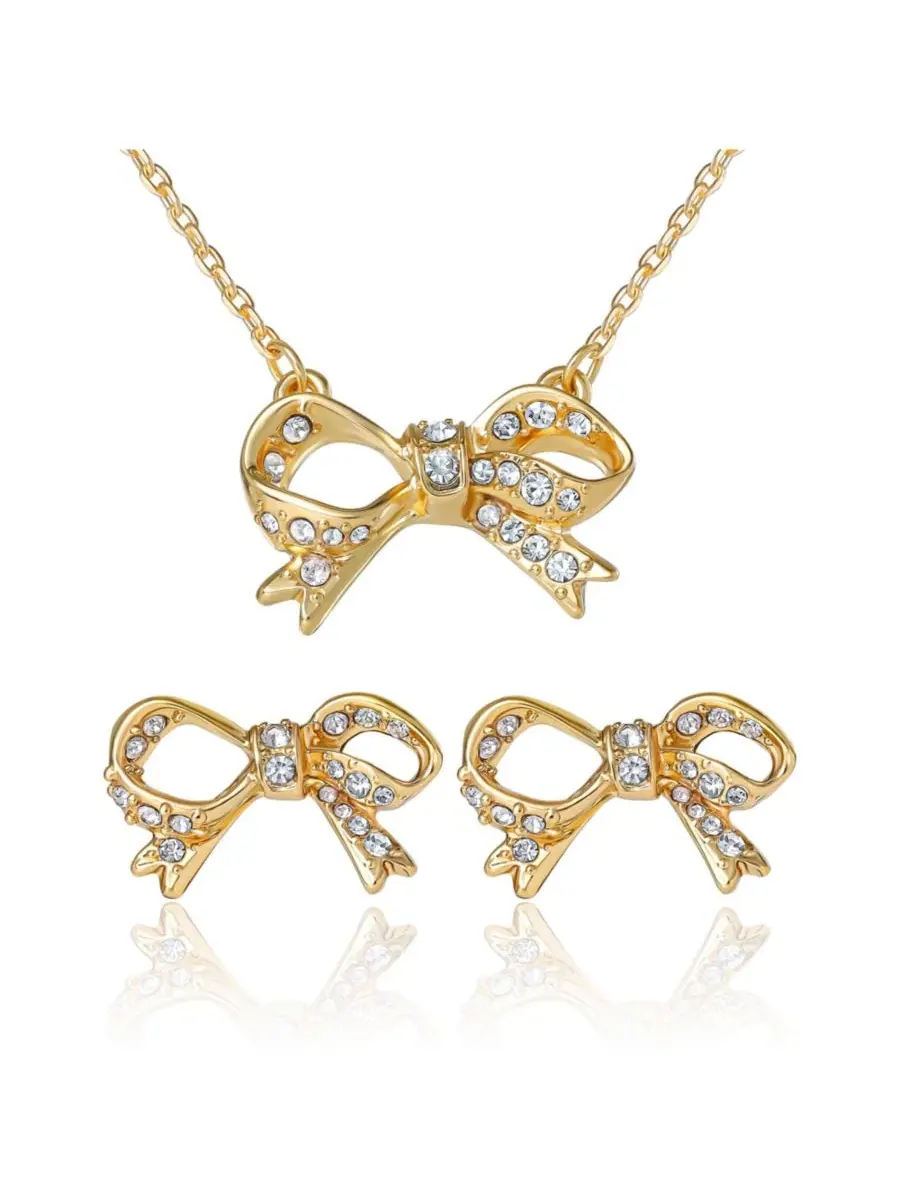 Комплект украшений с бантом и серьгами-гвоздиками, Pave Bow Juicy Couture — изображение 1 из 10