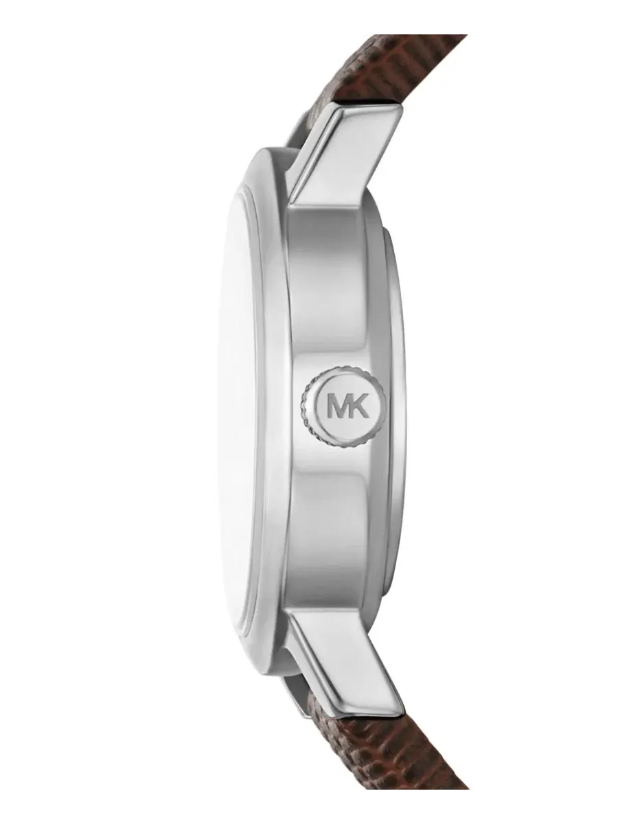Женские часы Maude с кожаным ремешком Michael Kors — изображение 3 из 4, оттенок коричневый