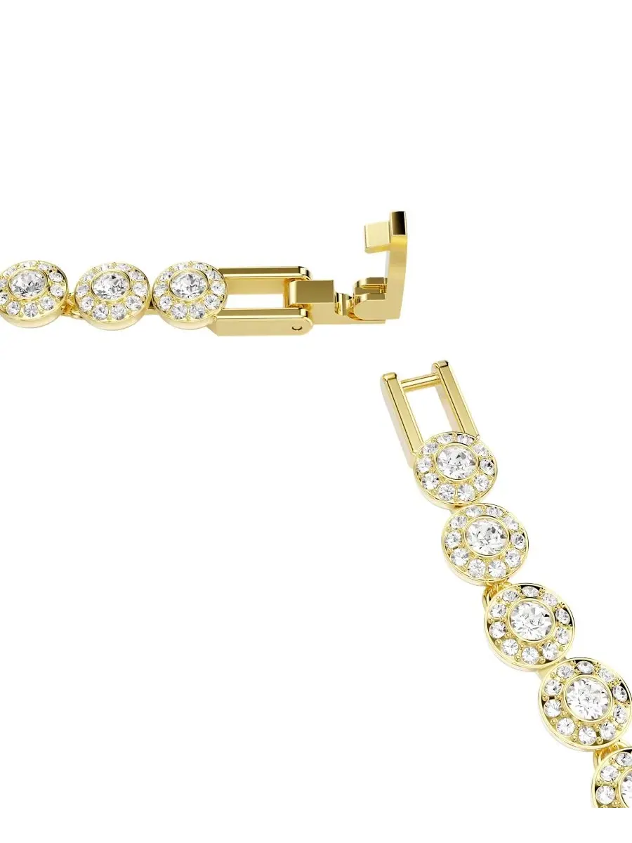 Колье с кристаллами, модель Una Angelic Swarovski — изображение 3 из 6, оттенок золото
