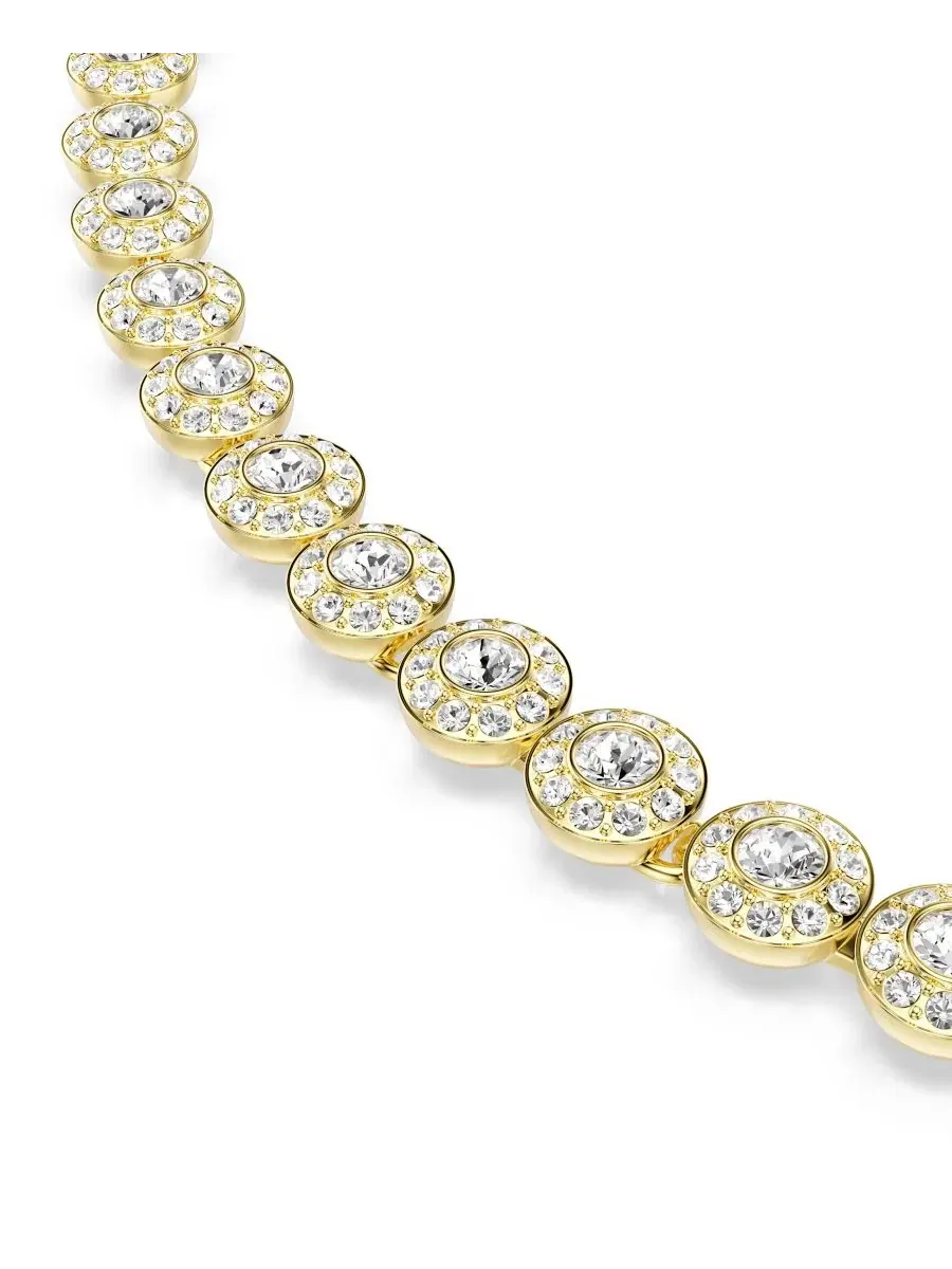 Колье с кристаллами, модель Una Angelic Swarovski — изображение 4 из 6, оттенок золото