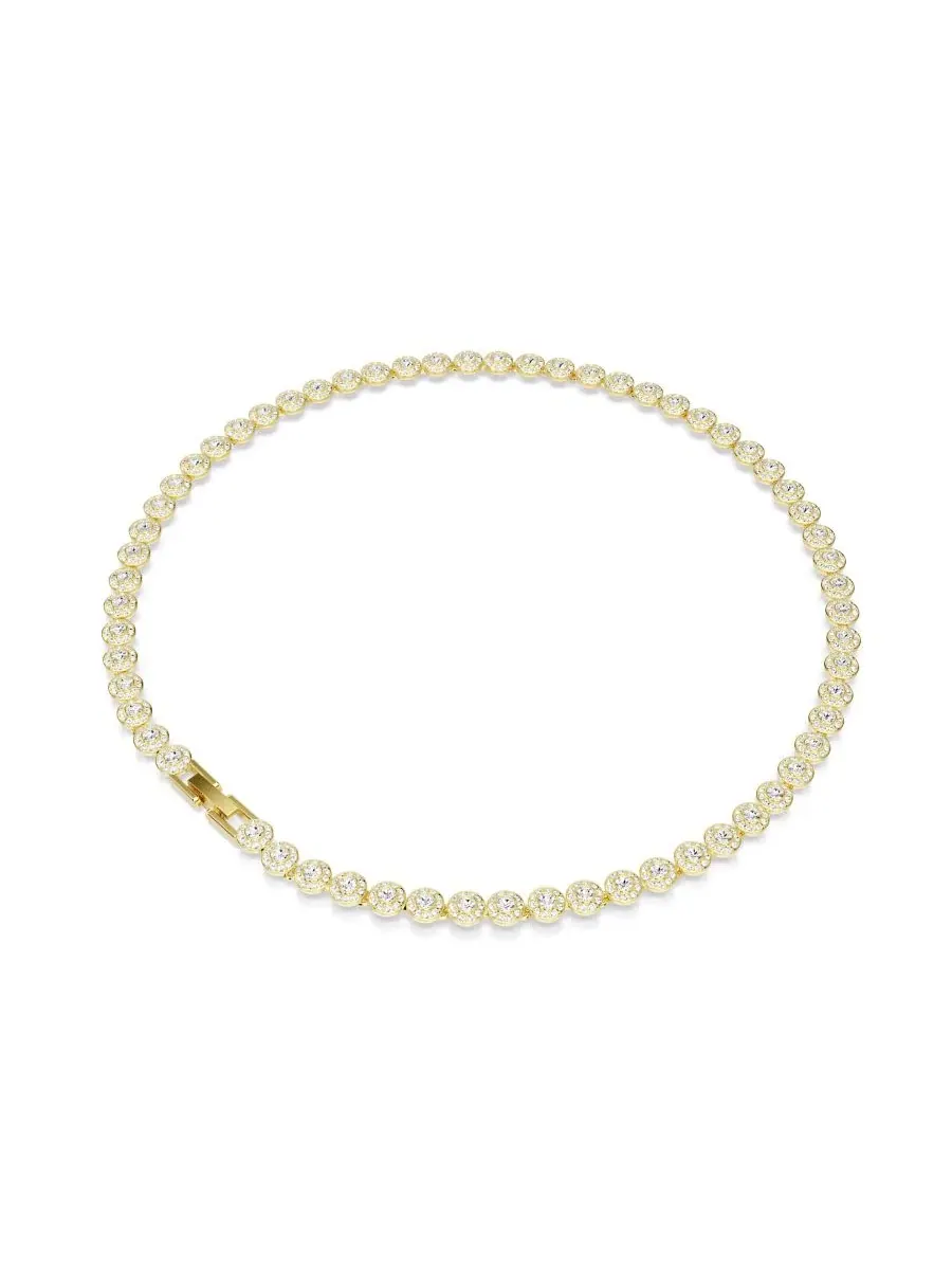 Колье с кристаллами, модель Una Angelic Swarovski — изображение 5 из 6, оттенок золото