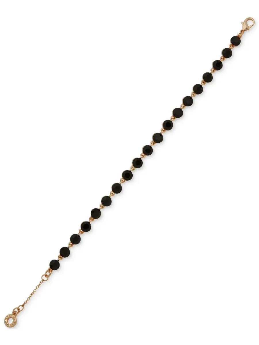 Браслет-гибкий с цветными камнями Gold-Tone Floating Color Stone Flex Bracelet Anne Klein — изображение 1 из 1