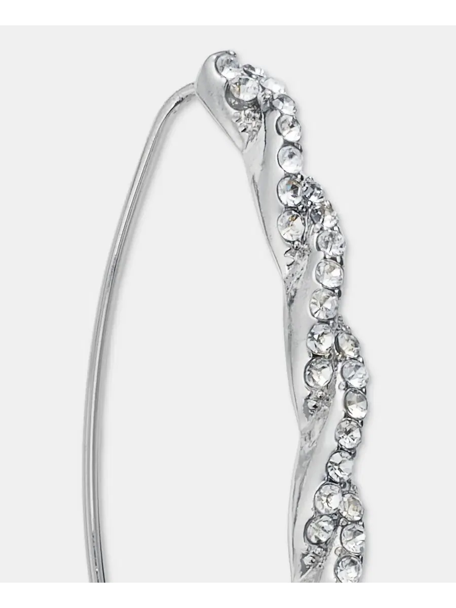 Серьги-подвески с кристаллами Pavé Twist Givenchy — изображение 4 из 4, оттенок белый