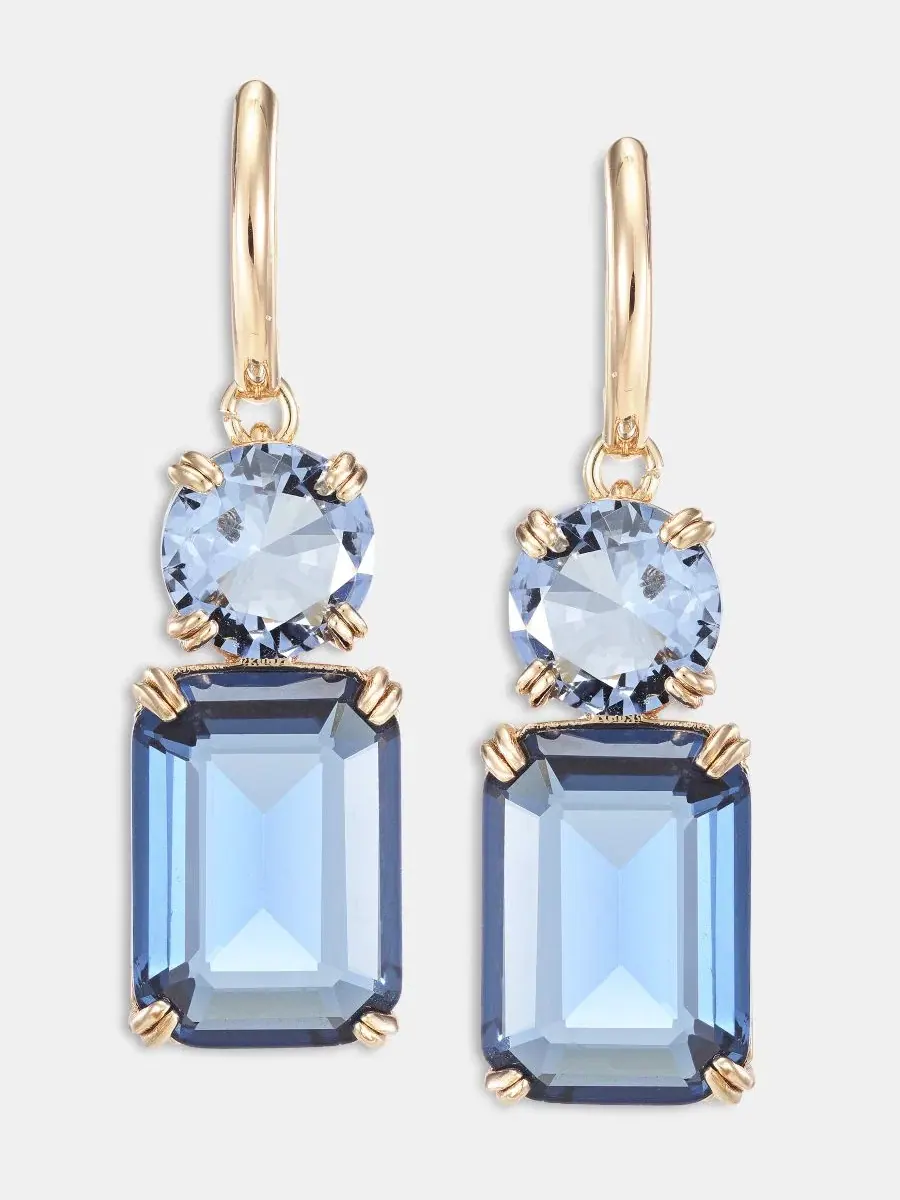 Серьги-подвески с камнями Gold-Tone Glass Stone Mixed Cut Drop Earrings Lauren Ralph Lauren — изображение 1 из 3
