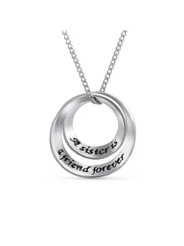 Кулон в форме сердца сестринского облика, ожерелье из серебра 925 пробы Bling Jewelry — изображение 1 из 4, оттенок серый