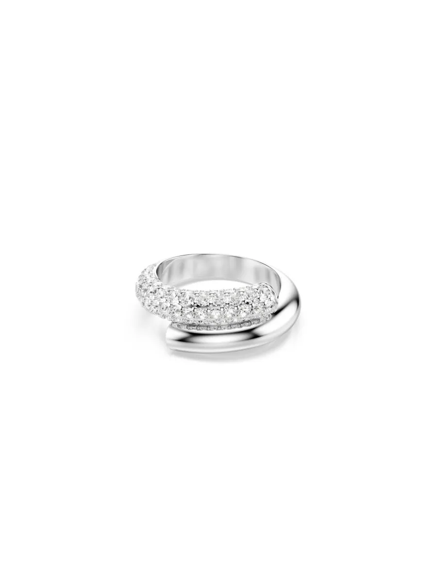 Белое кольцо Dextera с родиевым покрытием Swarovski — изображение 1 из 5, оттенок серебряный
