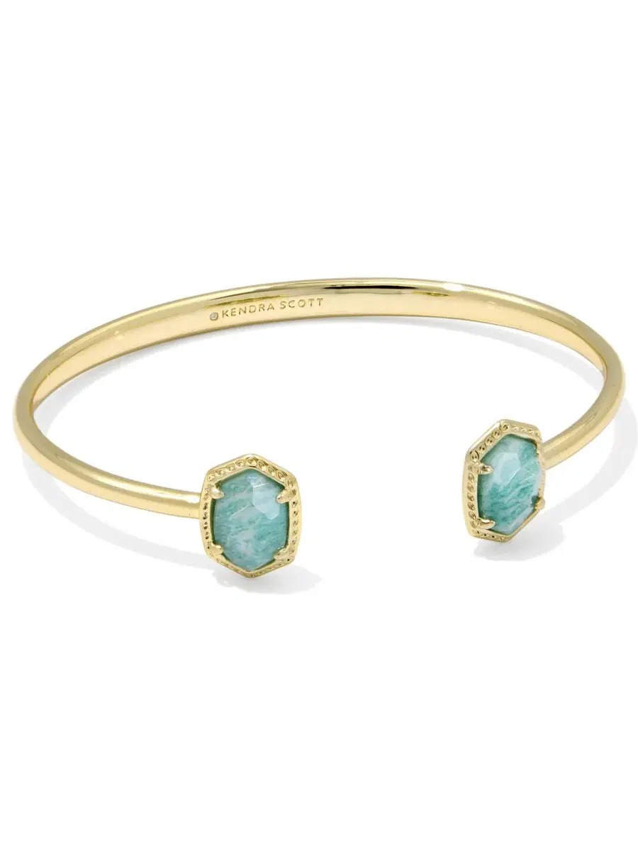 Браслет-манжета Daphne Frame с покрытием из 14-каратного золота Kendra Scott — изображение 1 из 3, оттенок зеленый