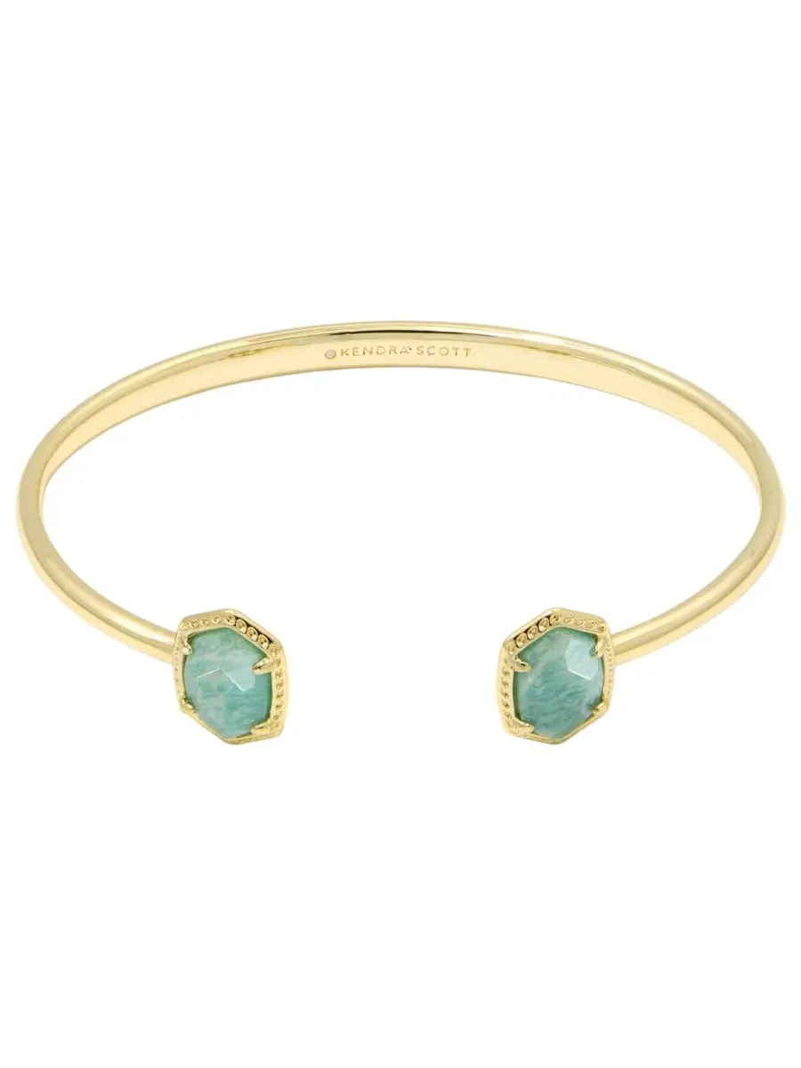 Браслет-манжета Daphne Frame с покрытием из 14-каратного золота Kendra Scott — изображение 2 из 3, оттенок зеленый
