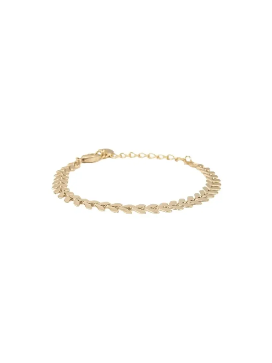 Браслет Elara Chevron Link: изящный, модный и эффектный Bearfruit Jewelry — золотистый