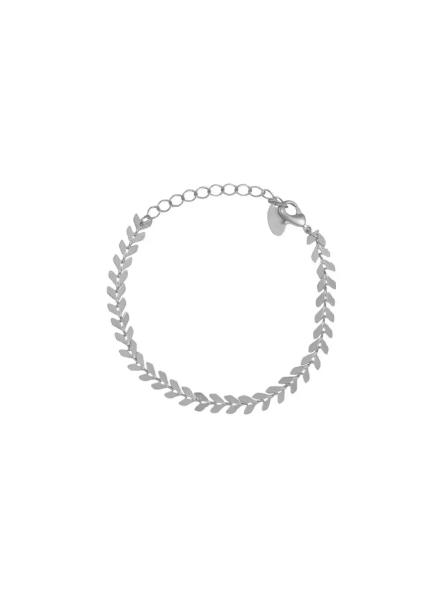 Браслет Elara Chevron Link: изящный, модный и эффектный Bearfruit Jewelry — изображение 3 из 3, оттенок серебряный