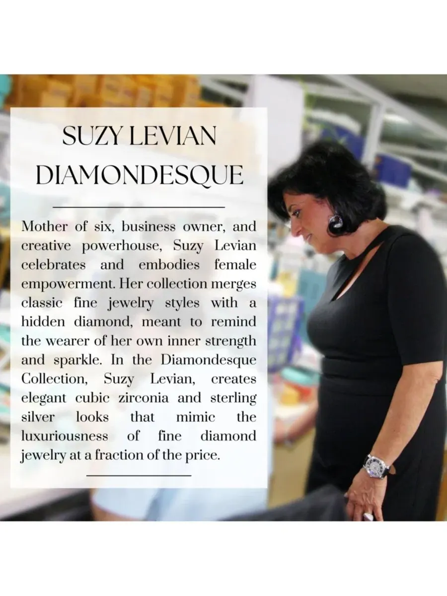 Кольцо Suzy Levian из стерлингового серебра с кубическим цирконием огранки «маркиз» и растительным — изображение 3 из 4