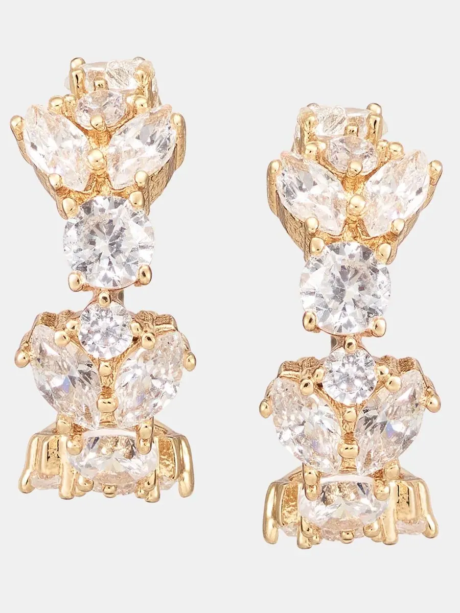 Очень маленькие серьги-кольца с кубическим цирконием, 9 мм Givenchy — изображение 1 из 4, оттенок золото