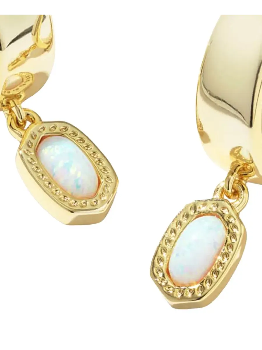 Миниатюрные широкие серьги-кольца Ellie с покрытием из 14-каратного золота Kendra Scott — изображение 2 из 2