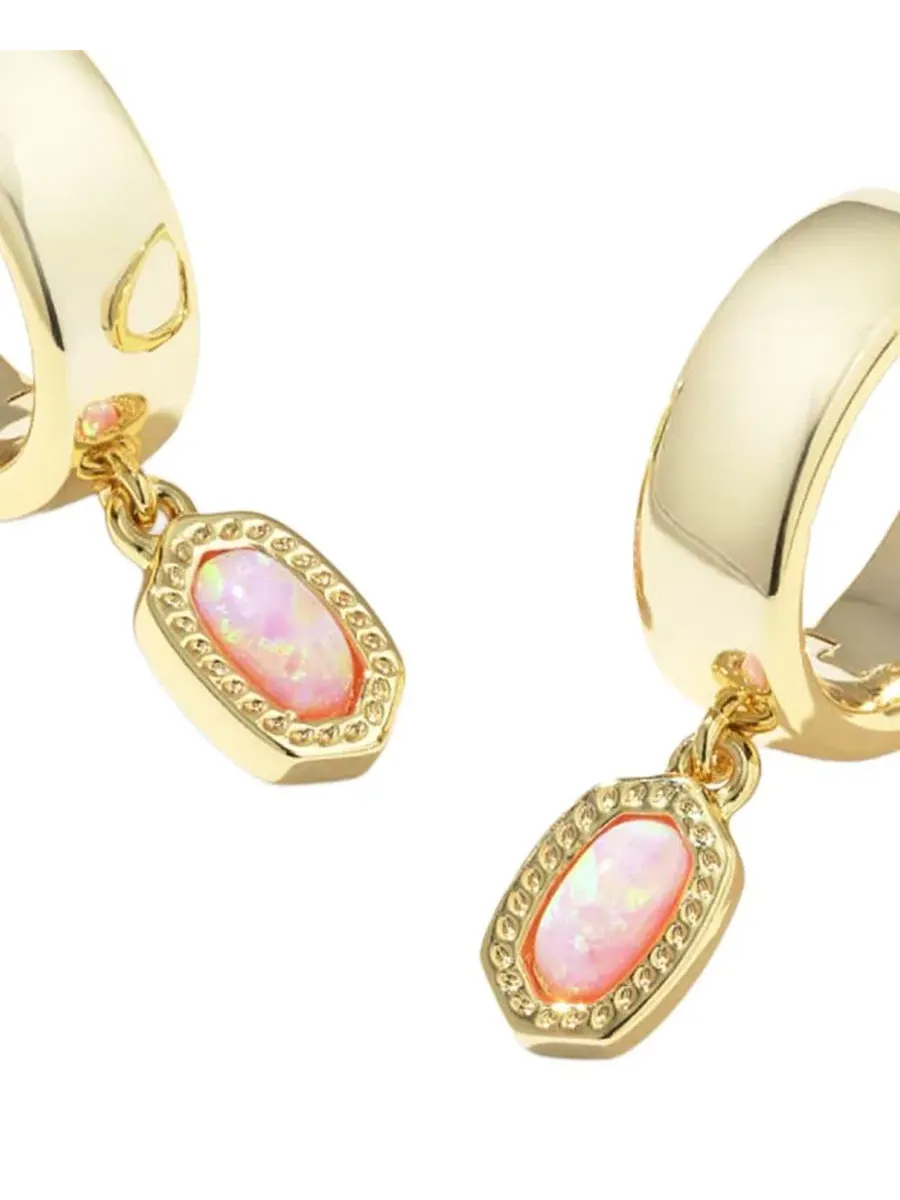 Миниатюрные широкие серьги-кольца Ellie с покрытием из 14-каратного золота Kendra Scott — изображение 2 из 3