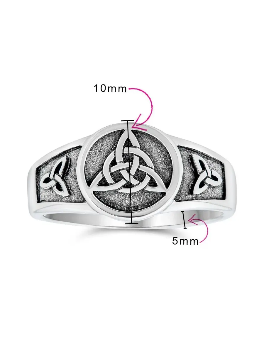 Кольцо из стерлингового серебра с кельтским узлом, модель Ancient Viking Celtic Infinity Trinity — изображение 5 из 5