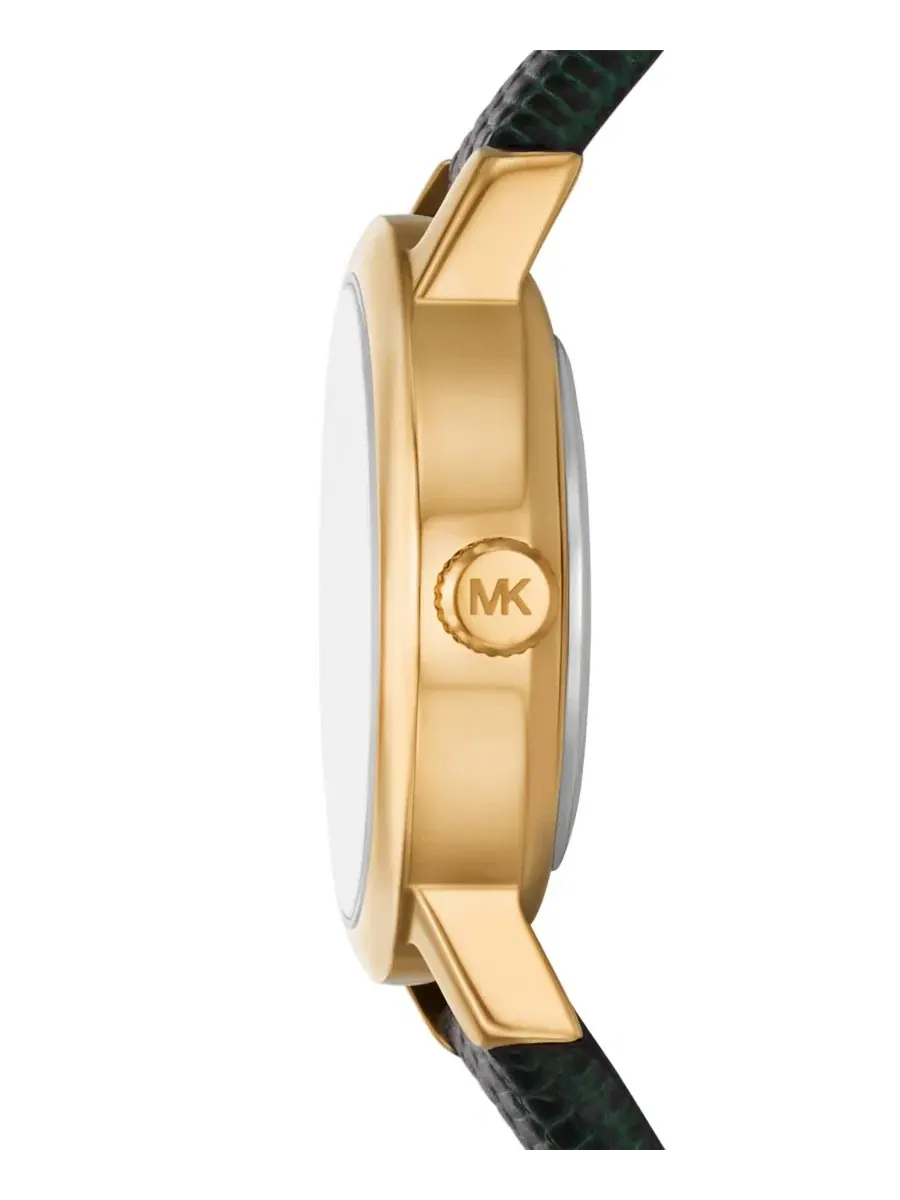 Женские часы Maude с зеленым циферблатом Michael Kors — изображение 3 из 4, оттенок черный
