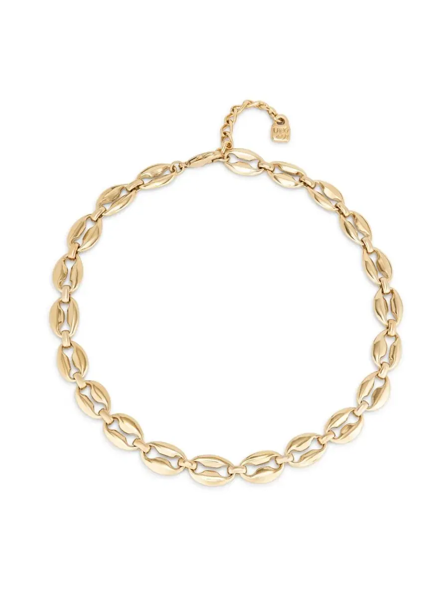 Ожерелье с мелкими звеньями 18K Gold Plated Metal Alloy Small Links Necklace UNOde50 — изображение 1 из 2, оттенок золото
