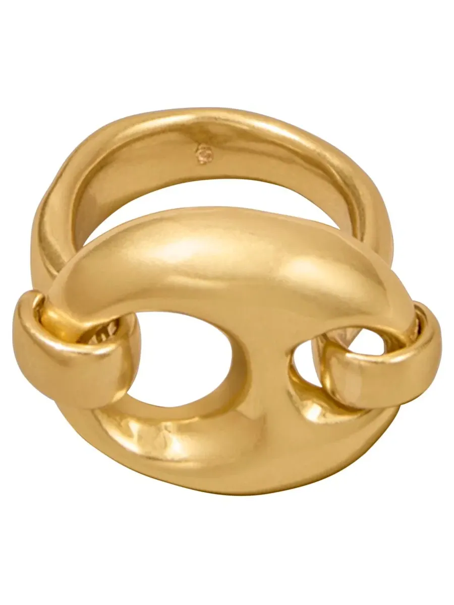 Кольцо 24k с позолотой Mariner Statement Link Donna Karan New York — изображение 1 из 5