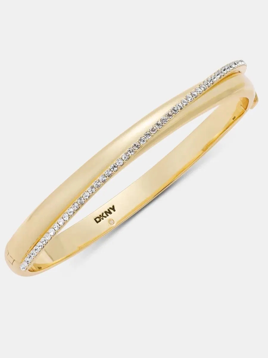 Браслет-манжета с кристаллами Pavé Crossover DKNY
