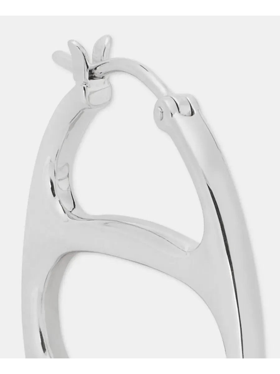 Серьги-кольца с подвеской Equestrian Hoop Lauren Ralph Lauren — изображение 2 из 4, оттенок серебряный