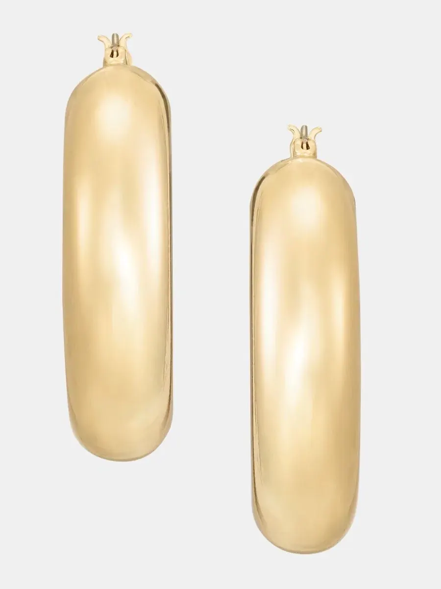 Серьги-кольца DKNY, толстые, средние, 1,6"