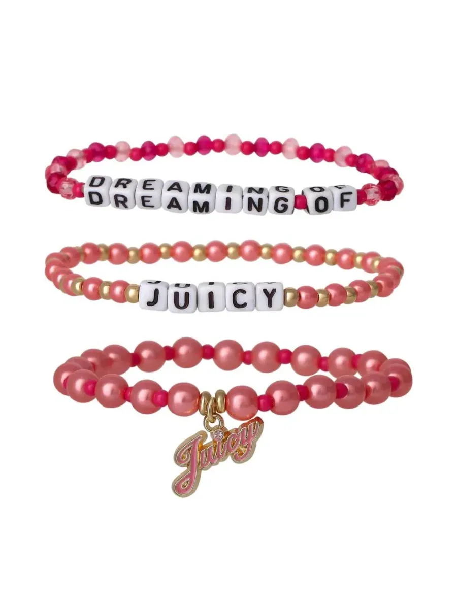 Комплект браслетов Dreaming of Juicy Juicy Couture Kids — серебристый