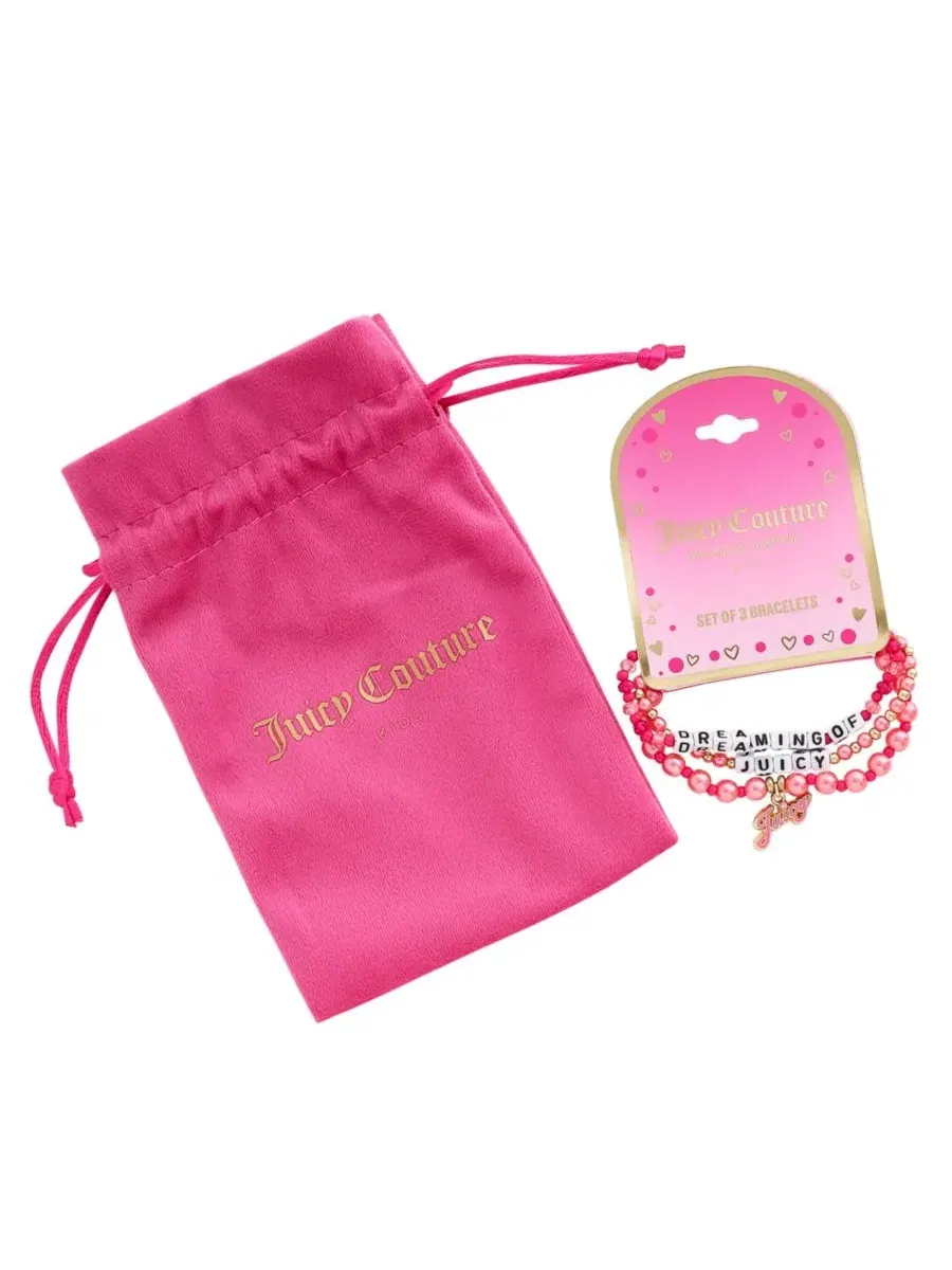 Комплект браслетов Dreaming of Juicy Juicy Couture Kids — изображение 5 из 8, оттенок розовый белый золотистый