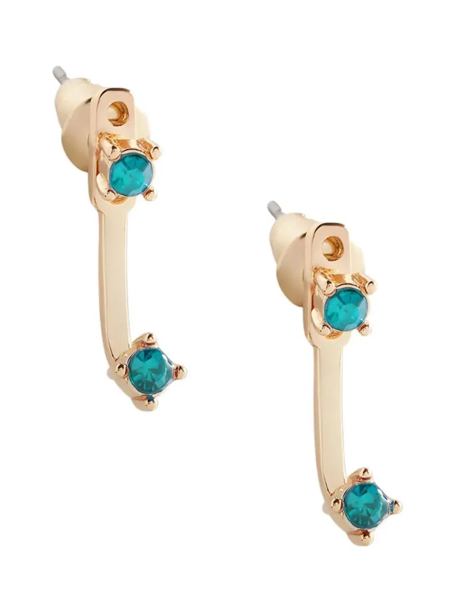 Серьги-подвески с камнями по знаку зодиака Mint & Lily