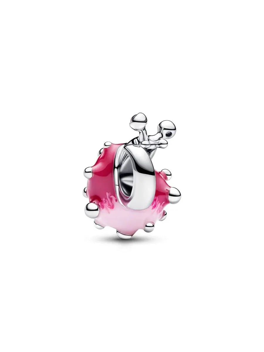 Подвеска в виде розовой улитки Pandora — изображение 2 из 4, оттенок серебристый
