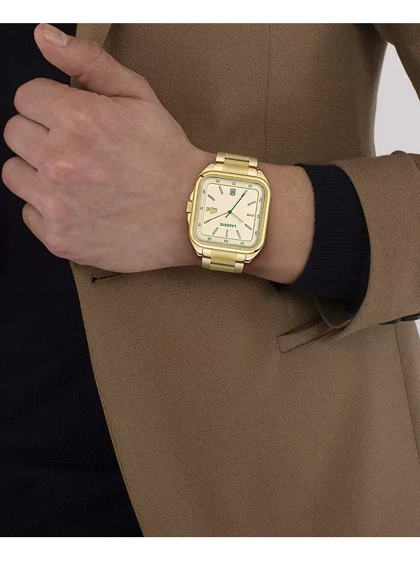 Мужские часы с браслетом из нержавеющей стали золотистого оттенка, 39 мм Lacoste — изображение 4 из 4, оттенок золото