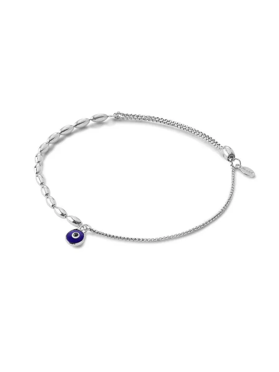 Браслет-цепочка с подвеской Evil Eye Alex and Ani — изображение 1 из 3, оттенок серебряный