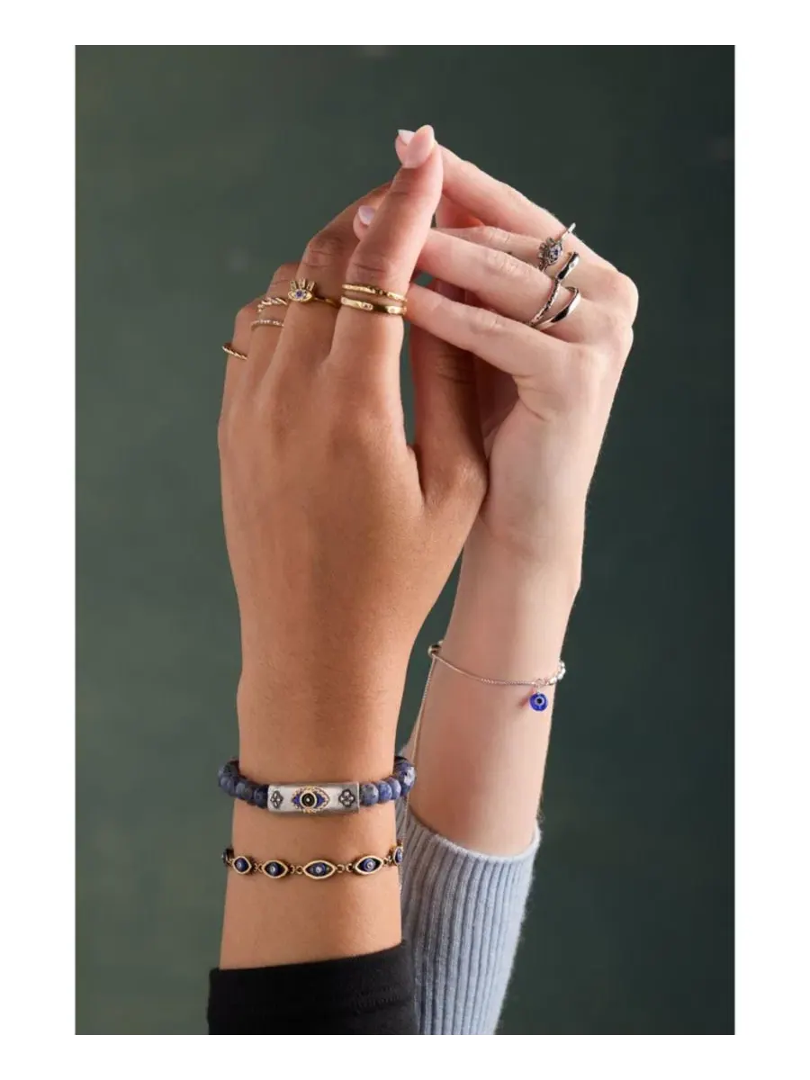 Браслет-цепочка с подвеской Evil Eye Alex and Ani — изображение 3 из 3, оттенок серебряный