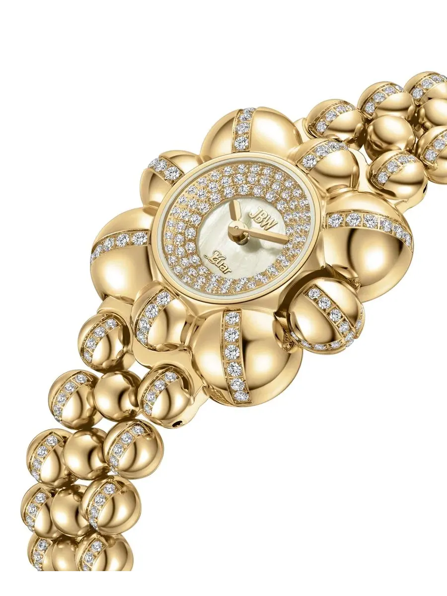Женские часы Atmosphere Crystal Swiss Quartz 18k Gold-Plated Stainless Steel Jbw — изображение 3 из 6, оттенок золото
