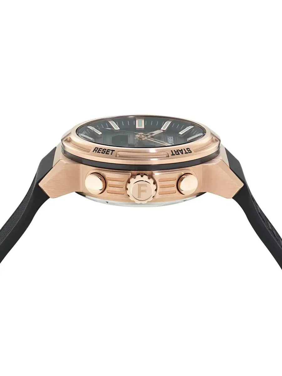 Мужские часы Sport Anadigit с розовым золотом и черным цифровым циферблатом, 43 мм Ferragamo — изображение 2 из 4
