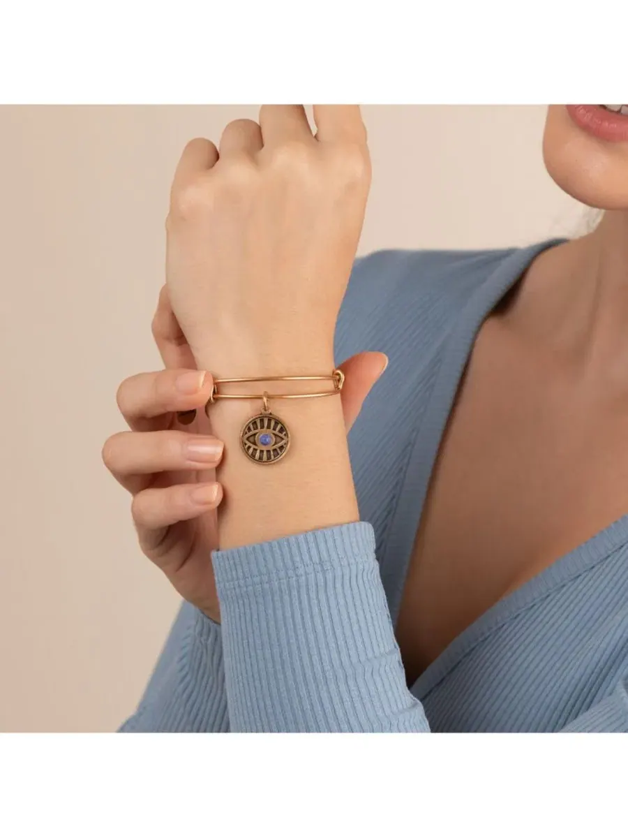 Браслет с подвеской в виде сглаза и содалита Alex And Ani — изображение 3 из 3, оттенок нет цвета