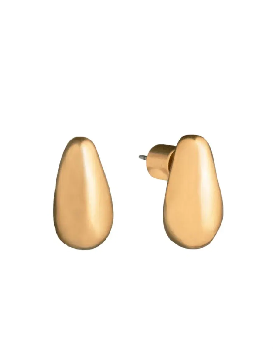 Серьги-гвоздики Gold-Tone Drama Mini Molten Donna Karan New York — изображение 1 из 4, оттенок золото