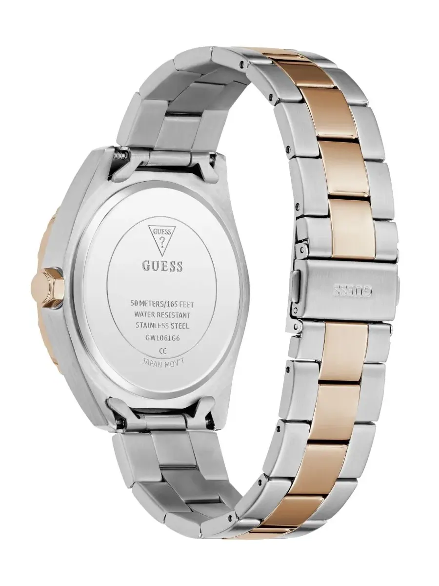 Мужские двухцветные многофункциональные часы, 43 мм Guess — изображение 2 из 5, оттенок розовый золотистый