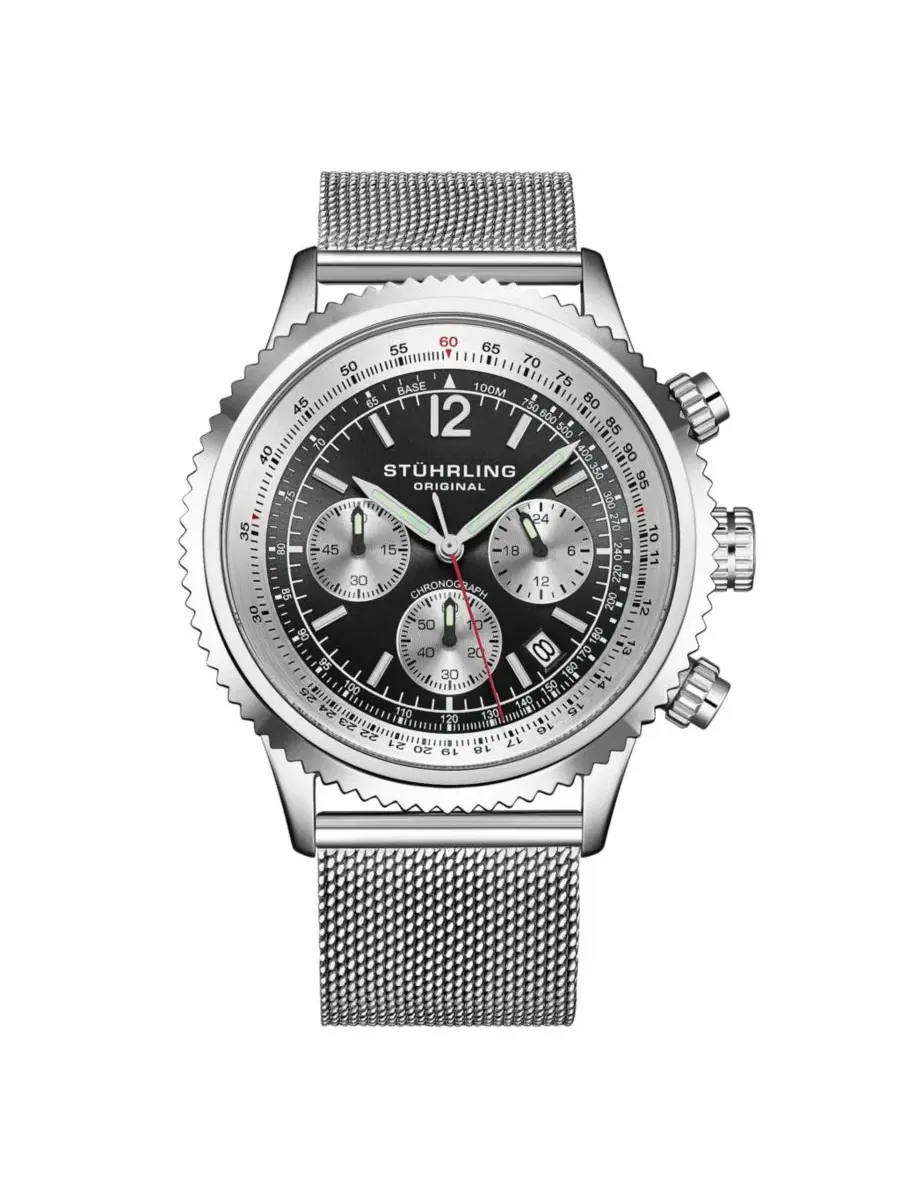 Хронограф Turbine 4015 Stuhrling — черный