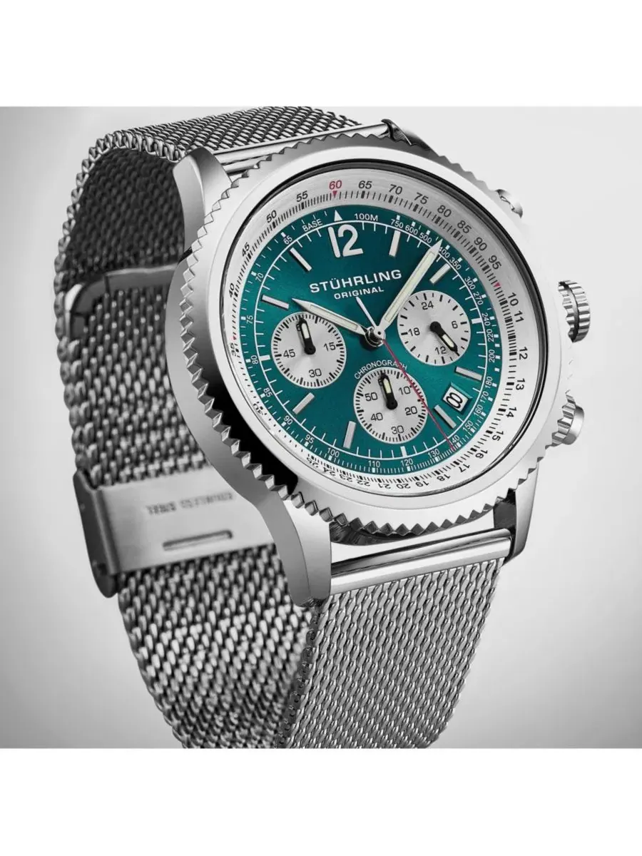 Мужские хронометрические часы Turbine 4015 Stuhrling — изображение 2 из 3, оттенок бирюзовый