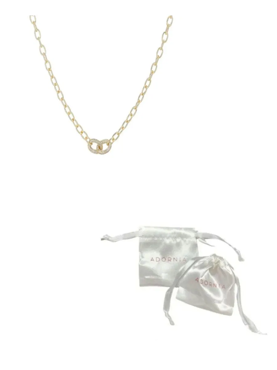 Колье с кубическим цирконием, 43 см ADORNIA — изображение 4 из 4, оттенок золото
