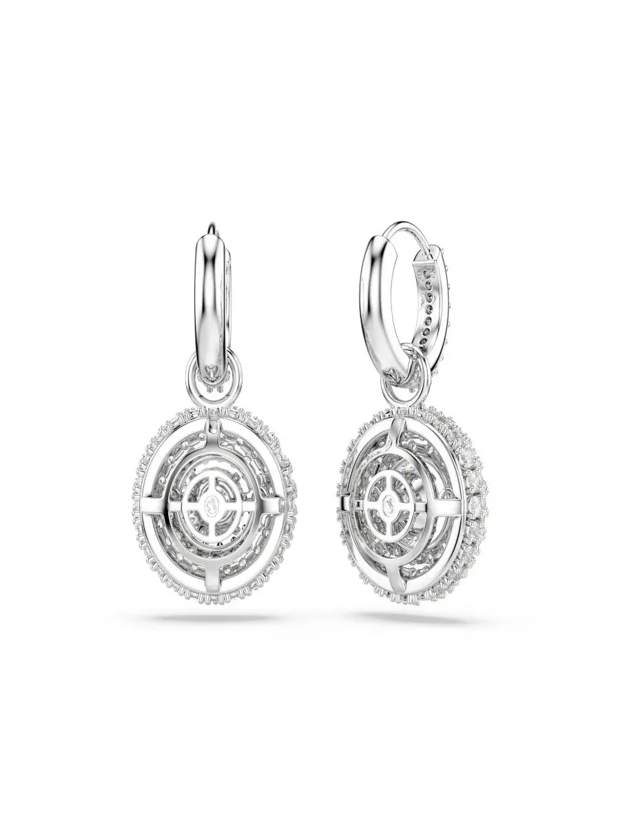 Серьги с белыми кристаллами, модель Sublima Swarovski — изображение 4 из 5, оттенок белый