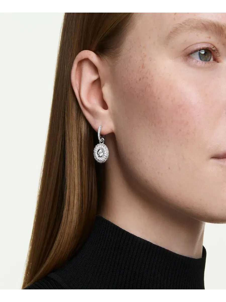 Серьги с белыми кристаллами, модель Sublima Swarovski — изображение 5 из 5, оттенок белый