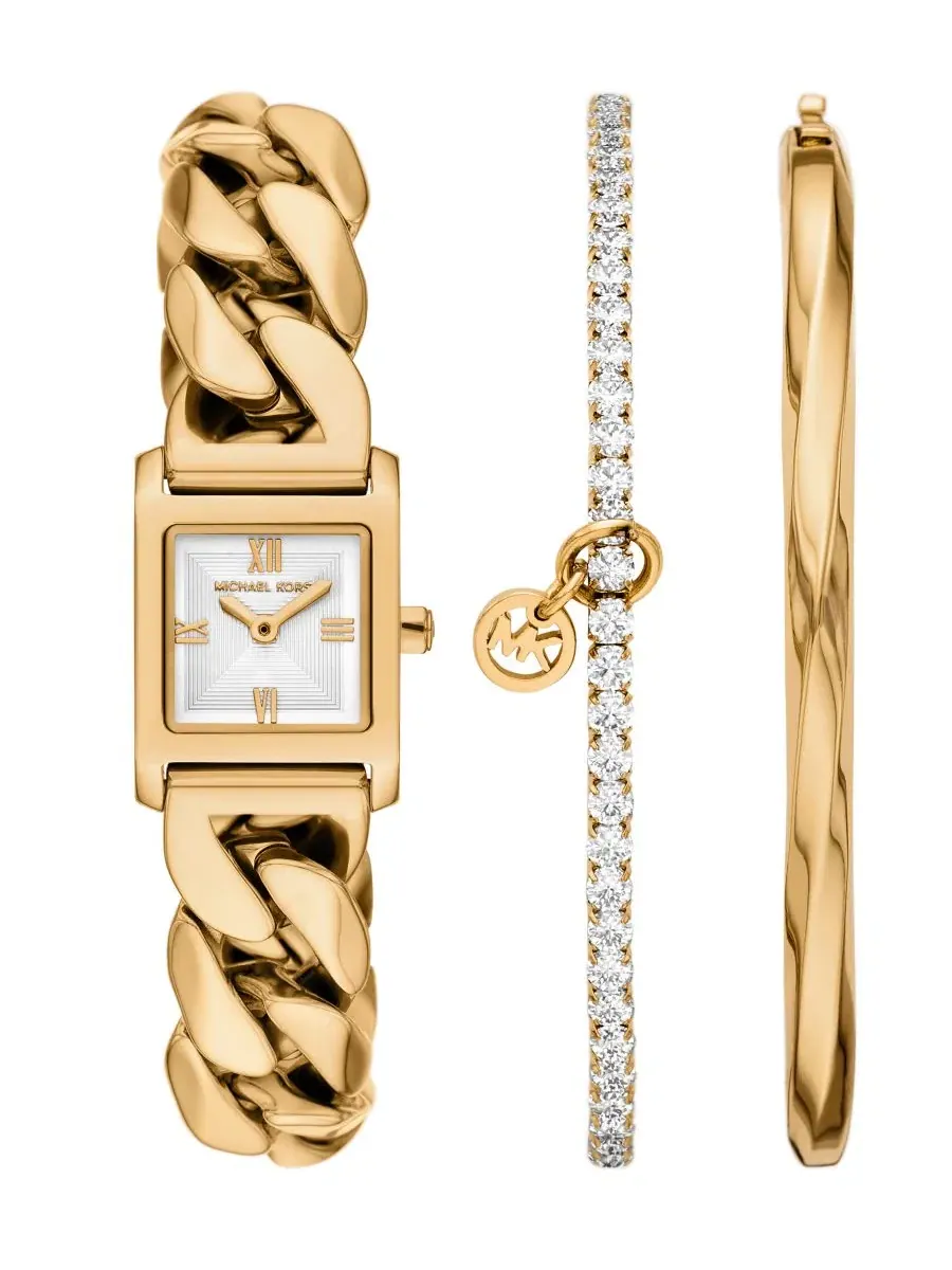 Женские наручные часы Georgie Two-Hand с браслетом и браслетами Michael Kors — изображение 1 из 6, оттенок золото